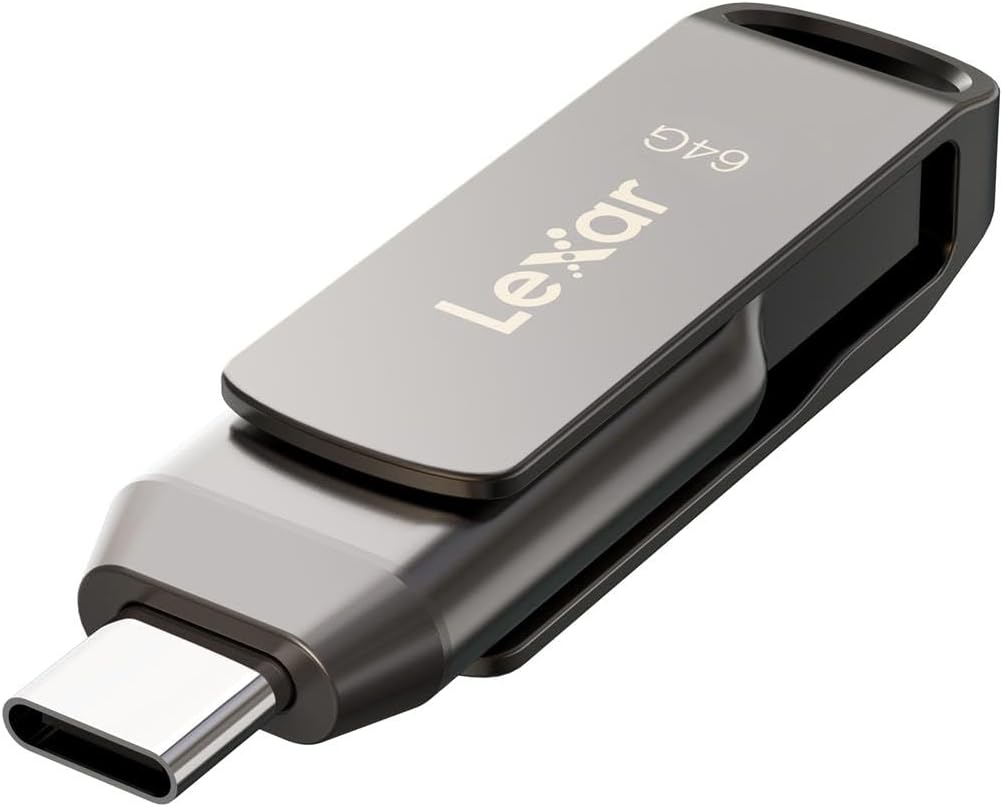 Memoria USB Dual Lexar JumpDrive D400 64GB Tipo C USB 3.1