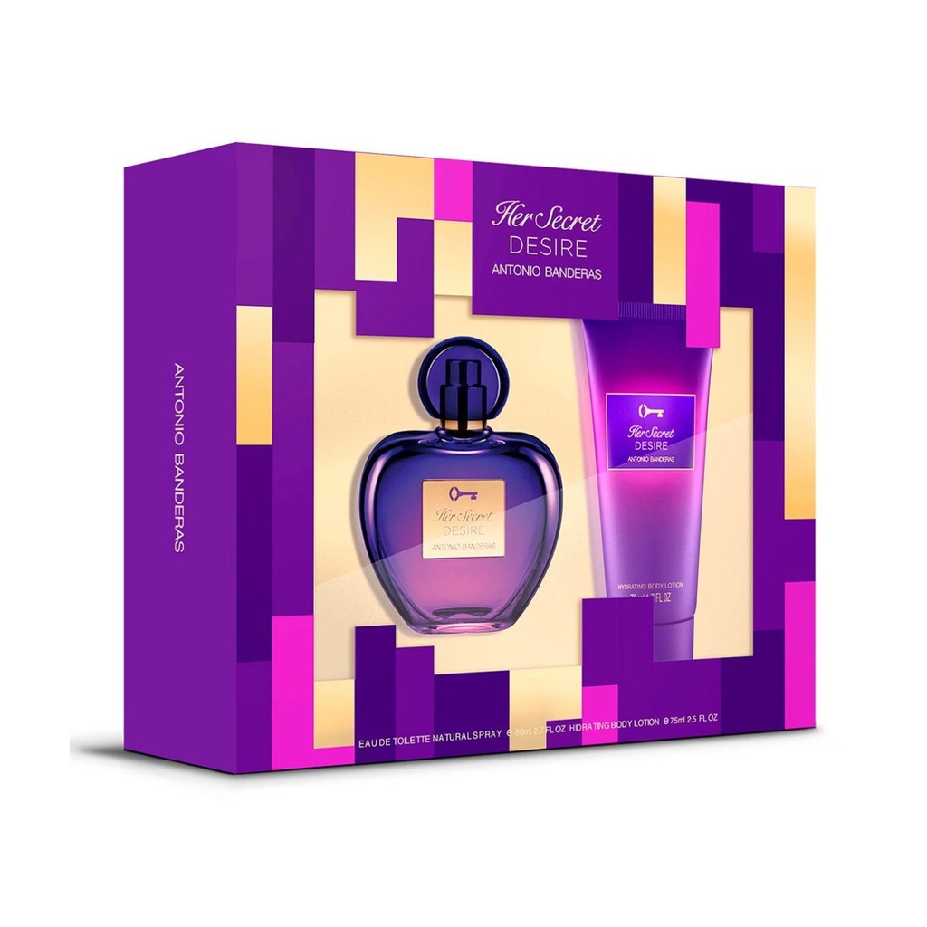 Antonio Banderas Set 2Pzas Her Secret Desire 80 ml EDT Spray