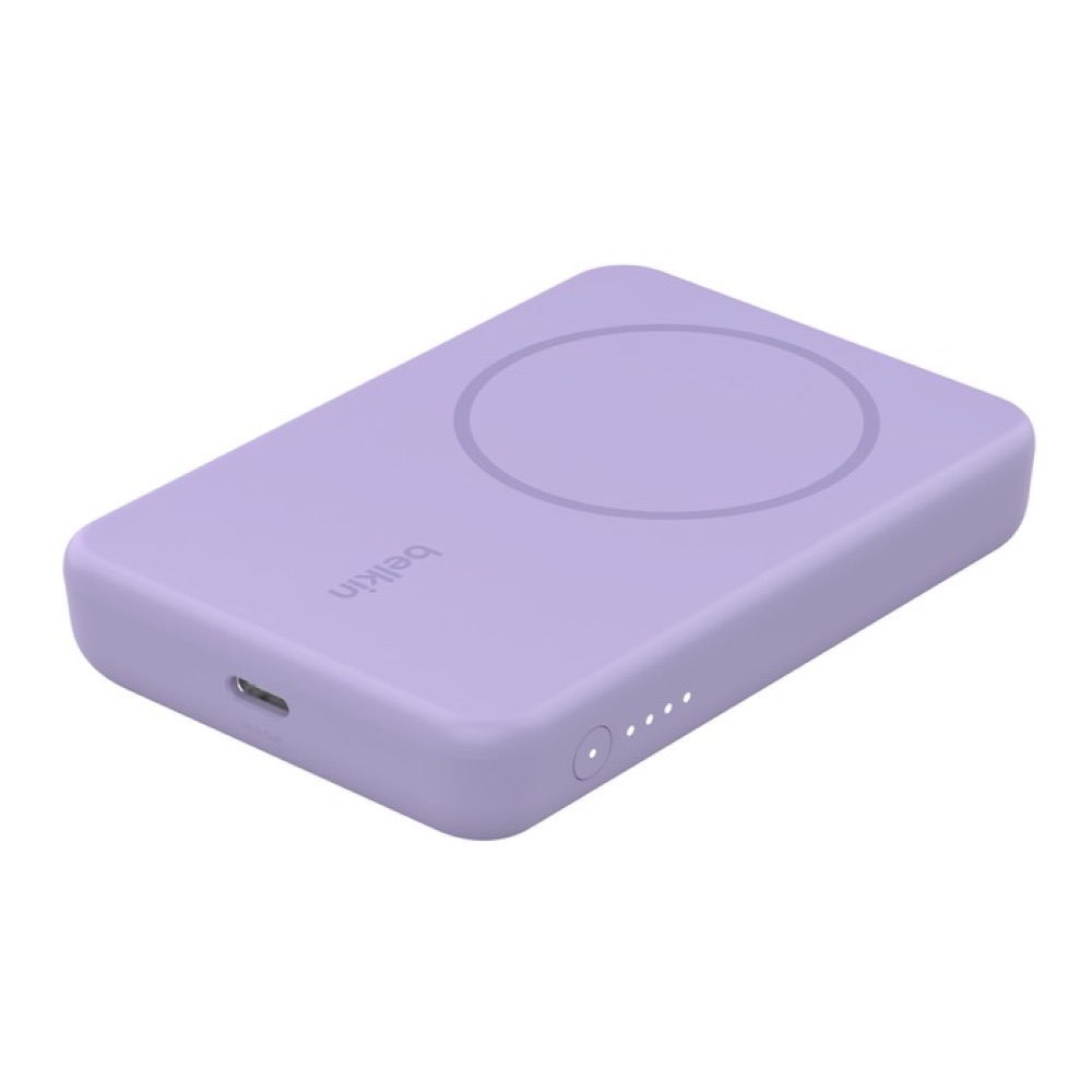 Power Bank Magnético Belkin 5000mah + Soporte, Color Morado