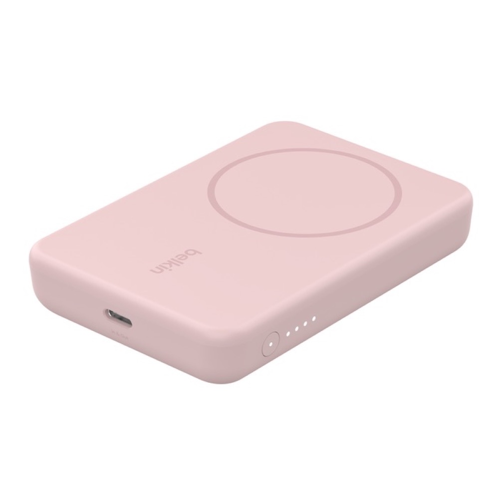 Power Bank Magnético Belkin 5000mah + Soporte, Color Rosa