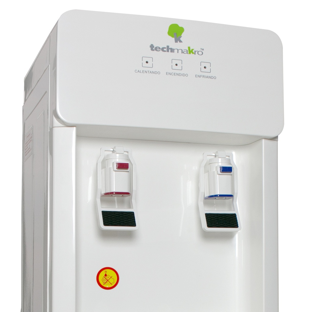 Dispensador de Agua Techmakro de Piso, Caliente/Frío, 20 L