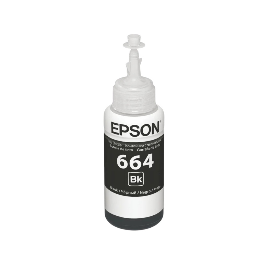 Tanque de Tinta EcoTank Epson 664 Negro 70ml (T664120-AL)