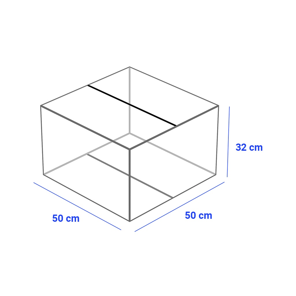 Caja para Empaque Cartón Corrugado, 50x50x32 cm, 23 ECT