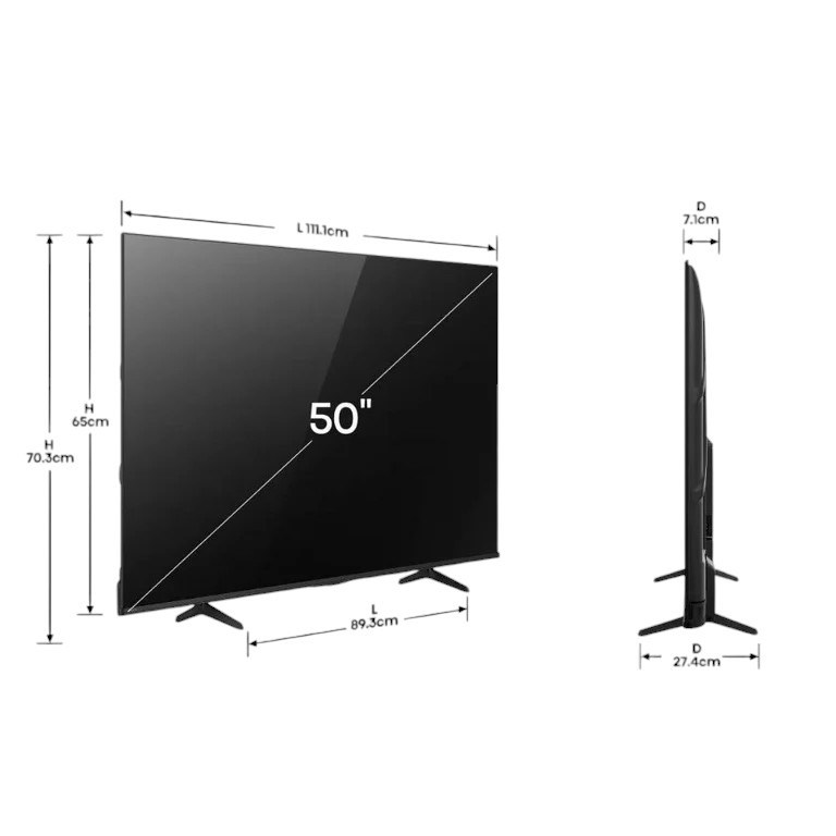 Smart TV Hisense 50” 4K UHD 50A65NV VIDAA Dolby Vision WiFi