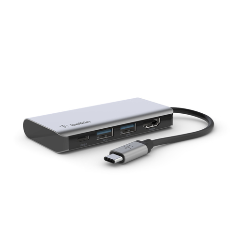 ADAPTADOR MULTIPUERTOS 4 EN 1 USB-CET/ (USB-C PD 3.0, 2 USB-A 3.0, HDMI 100WPD) BELKIN / AVC006BTSGY