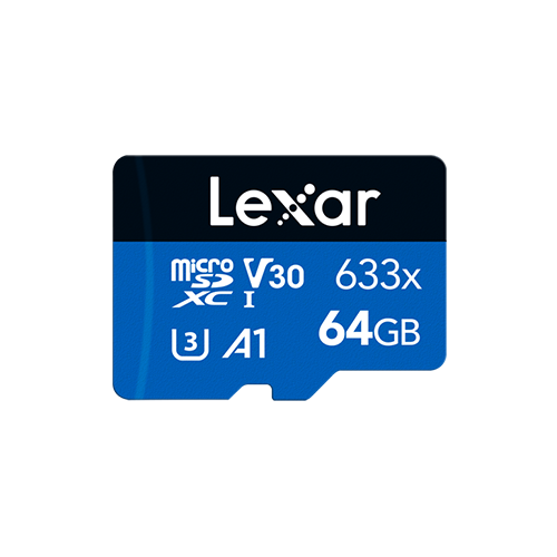 Memoria MicroSDXC Lexar 64GB 633 UHS-I  Clase 10 C/Adaptador / LSDMI64GBBNL633A