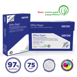 [3M2041 CAJA] Papel Bond Xerox Office Paper Oficio 75 g/m² 97% de Blancura Caja con 10 Paquetes de 500 Hojas c/u