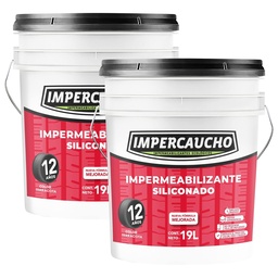 [IC12TX2PACK] Impercaucho Kit de 2 Impermeabilizantes de 19 Lts. Terracota