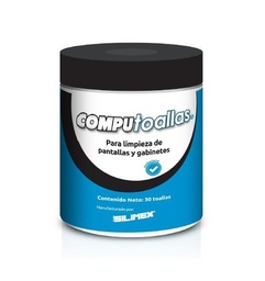 [COMPUTOALLAS] Silimex CompuToallas para Limpieza de Pantallas y Gabinetes, 30 Piezas(COMPUTOALLAS)