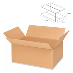 [84249] Caja para Empaque Cartón Corrugado, 71x47x30 cm, 23 ECT