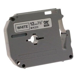 [M231] Cinta Brother M231 Negro sobre Blanco, 12mm x 8m