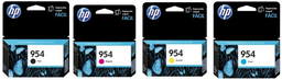 [HP954-KIT] Combo HP 954 de Cartuchos de Tinta (Negro + Colores Cian, Magenta, Amarillo), Tinta Original HP, Des